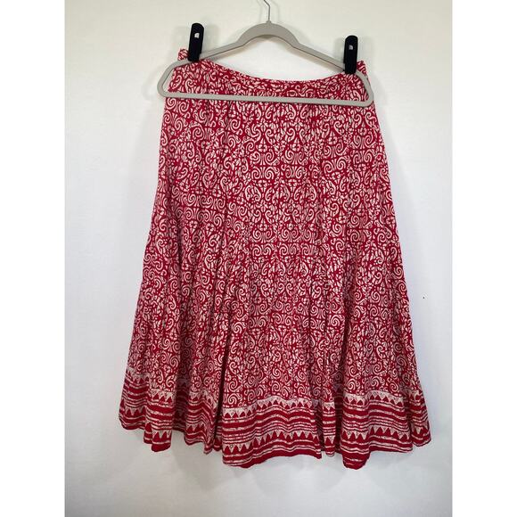 Red & White Boho Skirt Size Small/Medium - Picture 5 of 8